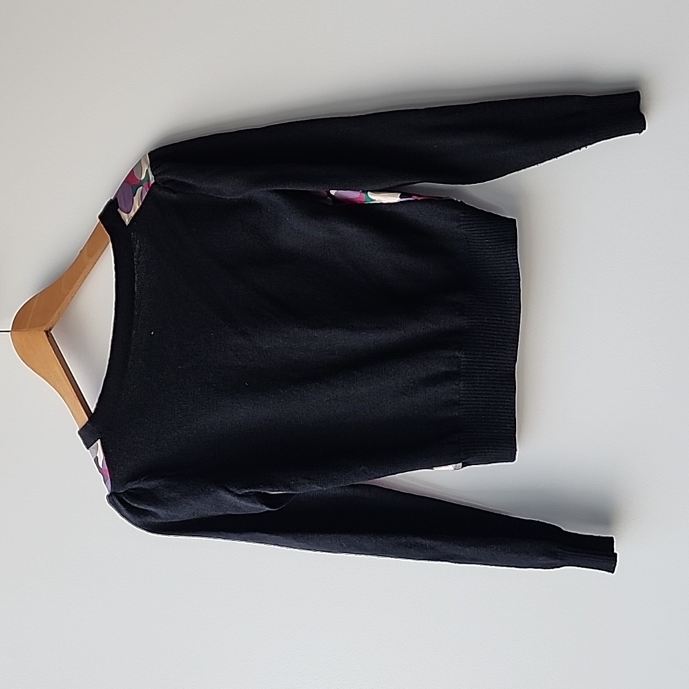 Vintage Abstract Print V Neck Button Knit Cardigan - Picture 7 of 7